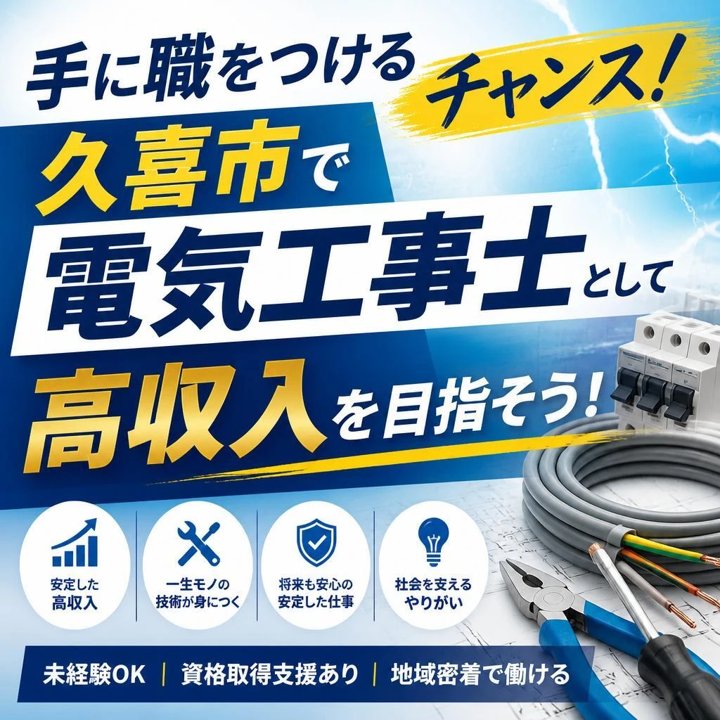 手に職をつけるチャンス！久喜市で電気工事士として高収入を目指そう